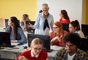 Image of a student with a tablet